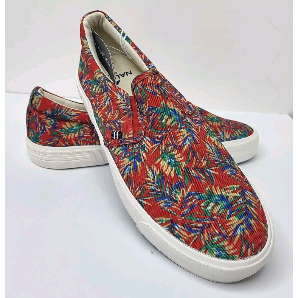 New Nautica Men's Size 9‎ Shoes Floral Red Palm Sneaker Loafer Chandler CV211-6